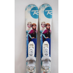 SKI FROZEN + BINDINGS KID-X 4 B76 WHITE/SILVER 