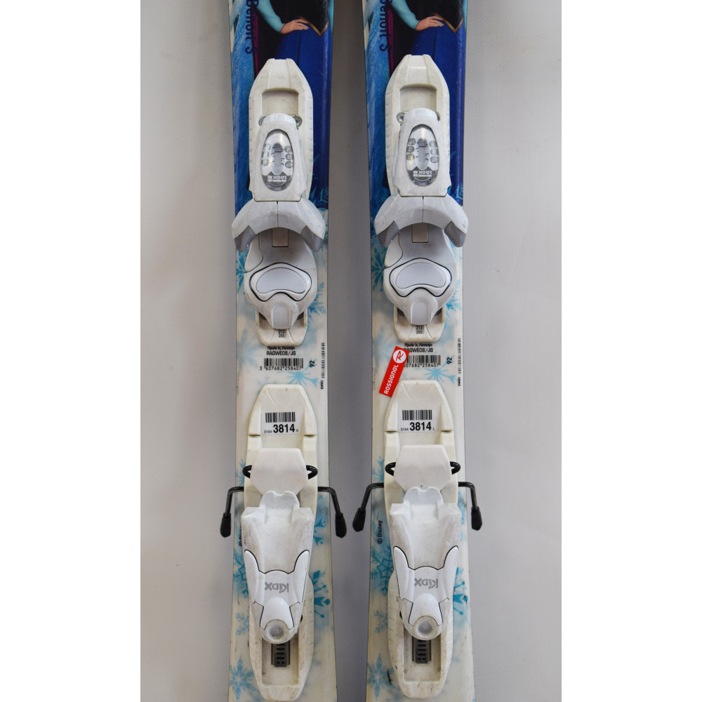 SKI FROZEN + BINDINGS KID-X 4 B76 WHITE/SILVER 