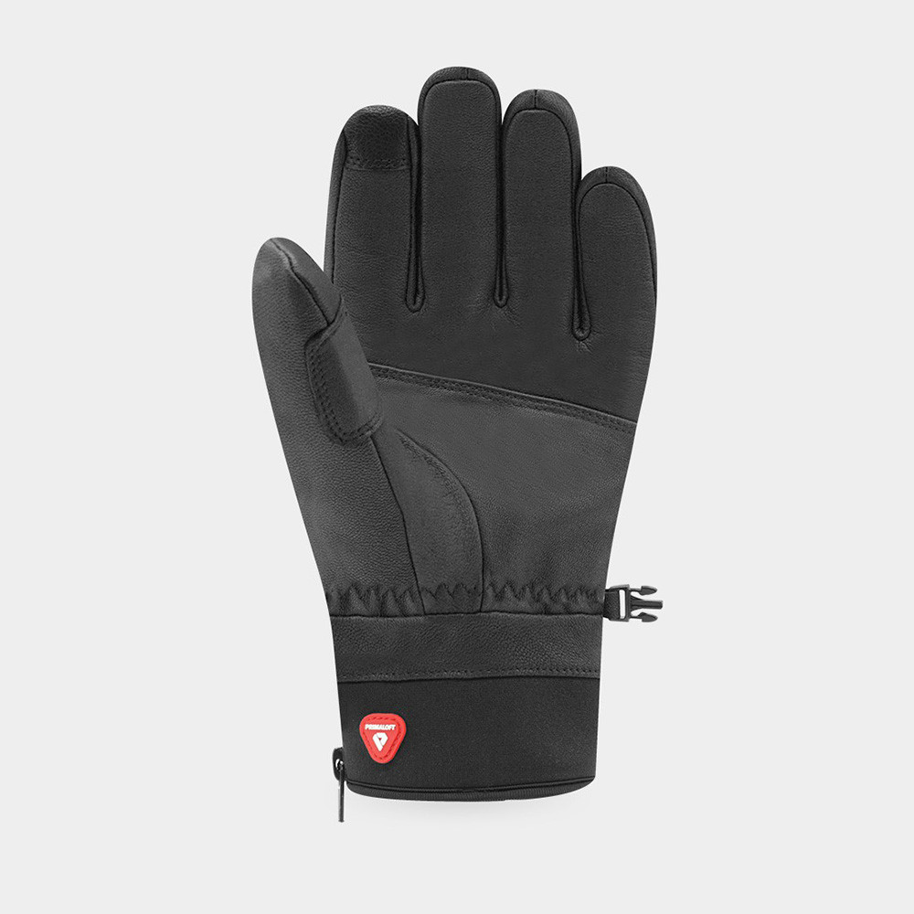 GLOVES LEATHER BLACK/RED