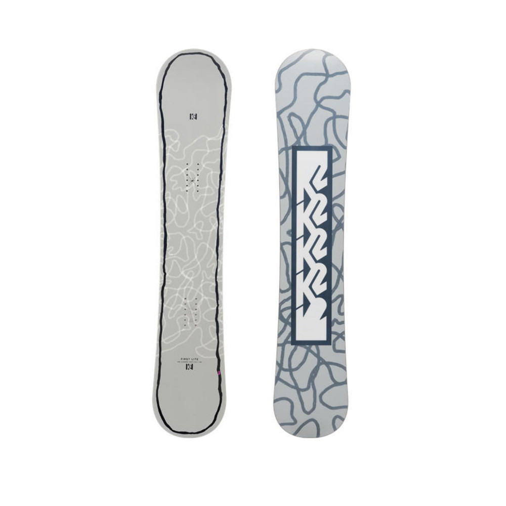 SNOWBOARD FIRST LITE + BINDUNGEN K2 CASSETTE CHARCOAL