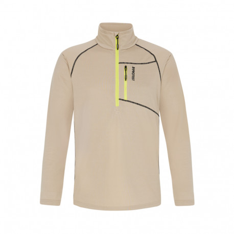 PULLOVER PRTKODY 1/4 ZIP ACTIVE TOP BAMBOO BEIGE