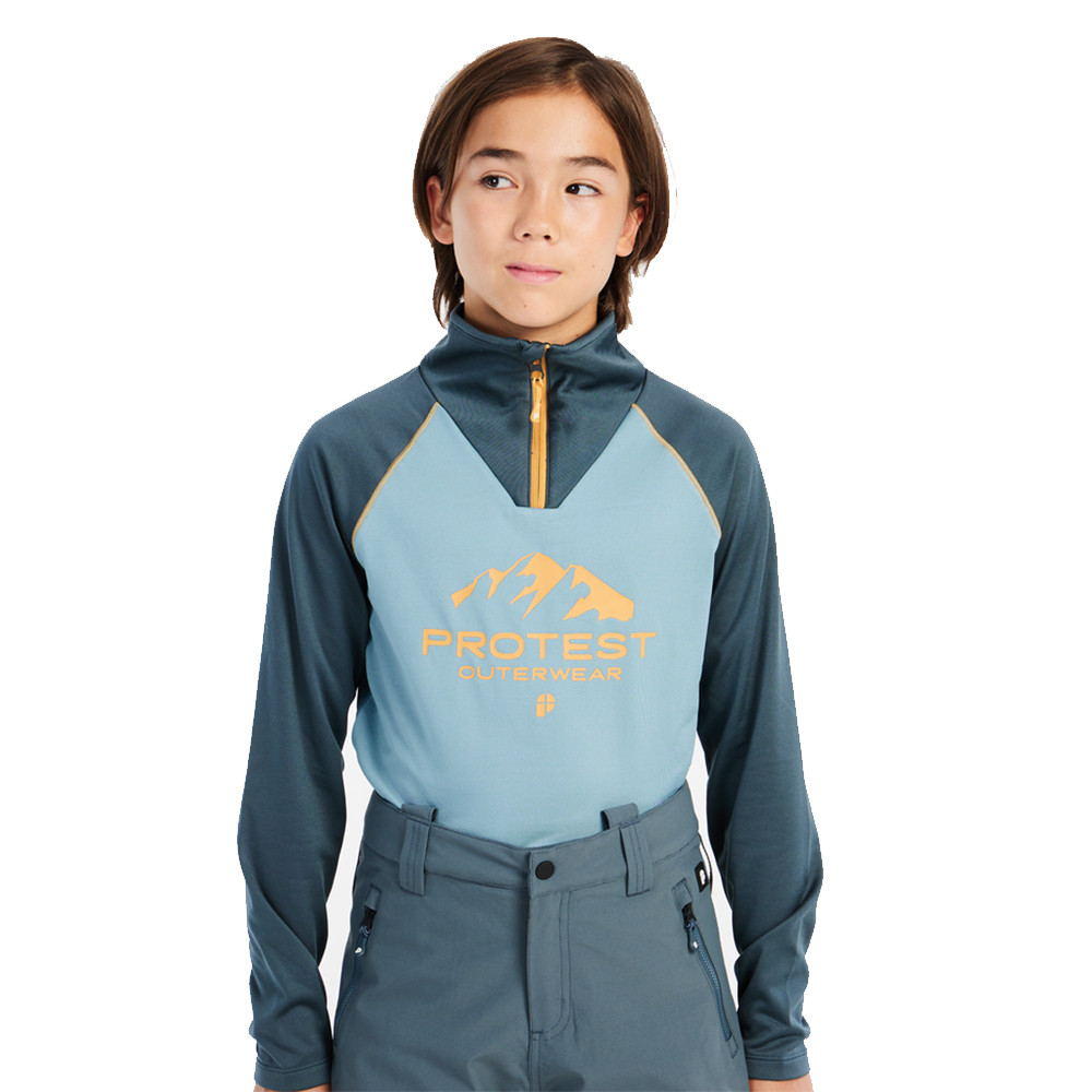 PULLOVER PRTRAF JR 1/4 ZIP ACTIVE TOP STEEL BLUE