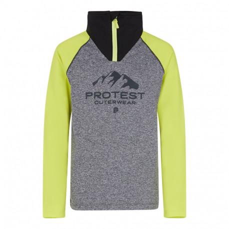 PULLOVER PRTRAF JR 1/4 ZIP ACTIVE TOP DARK GREY MELEE