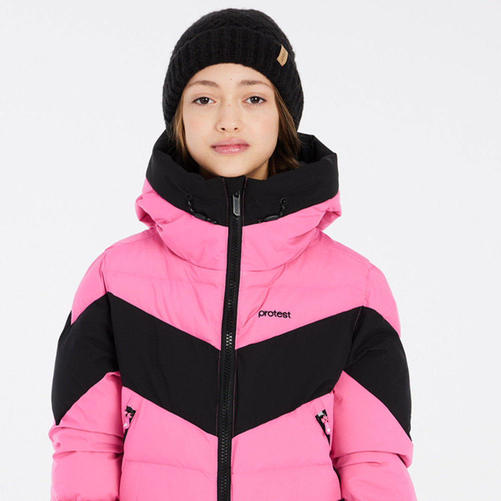 SKI JACKET PRTMILOU JR FOXY PINK