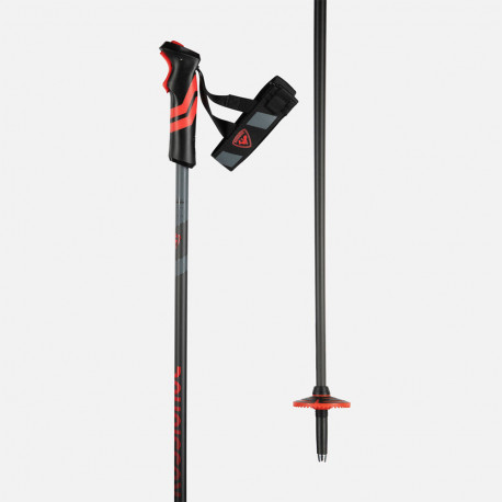 SKI POLES TACTIC CARBON CLIP RED